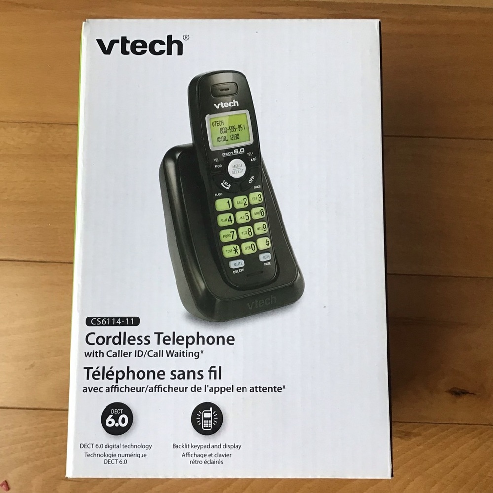 Vtech Dect 6.0 Cordless Home Phone with Caller ID CS6114-11 New in Open Box